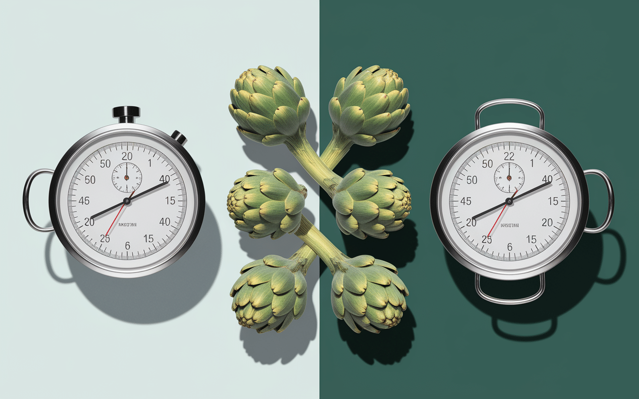 Comparaison cuisson artichaut cocotte minute gain de temps versus cuisson traditionnelle