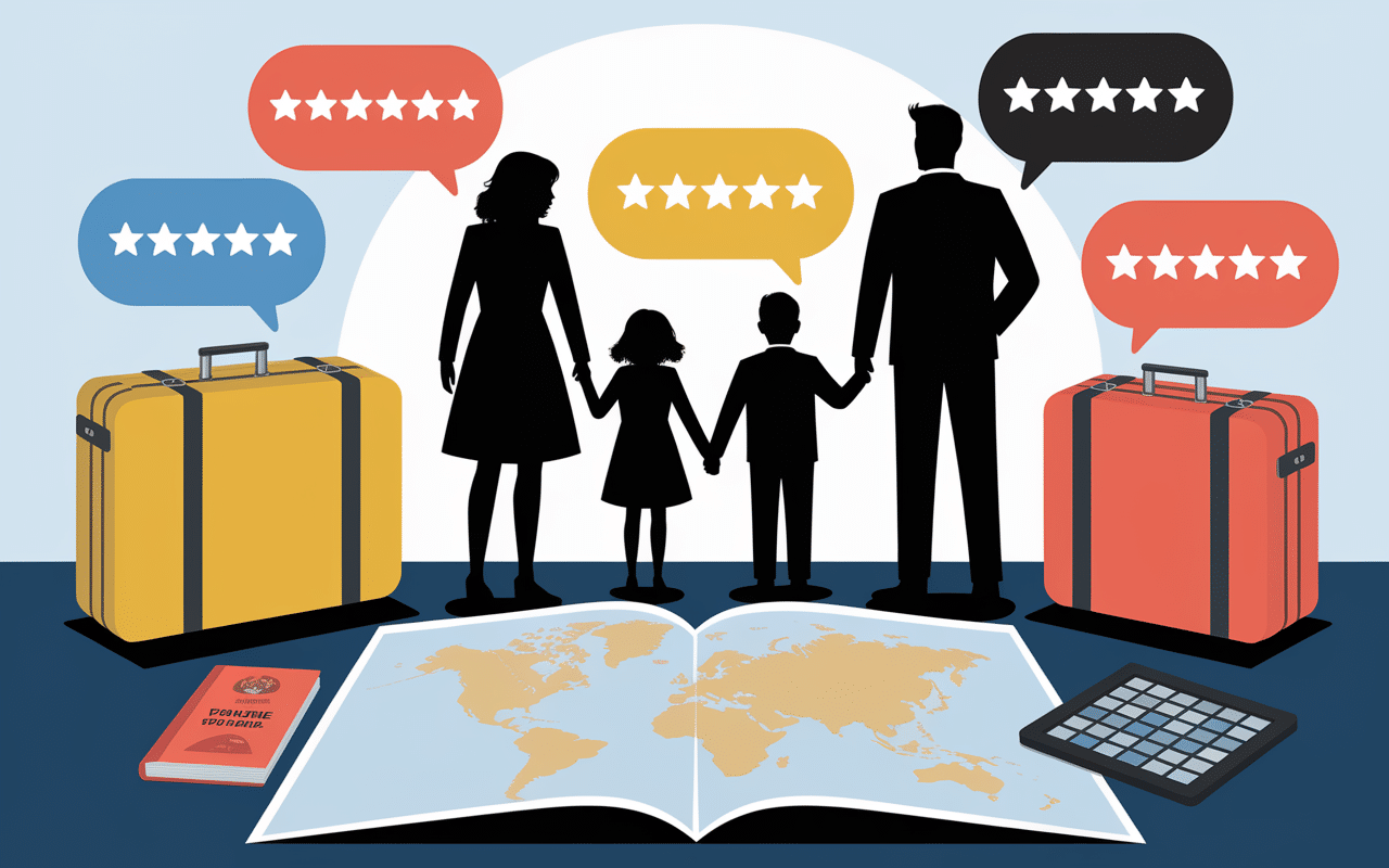 famille avec carte et etoiles avis-et-notes.fr