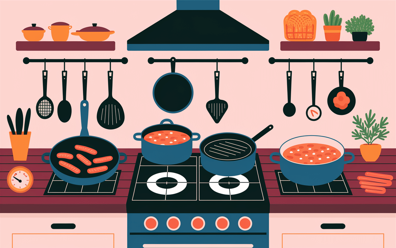 cuisson saucisse de toulouse en poêle four eau