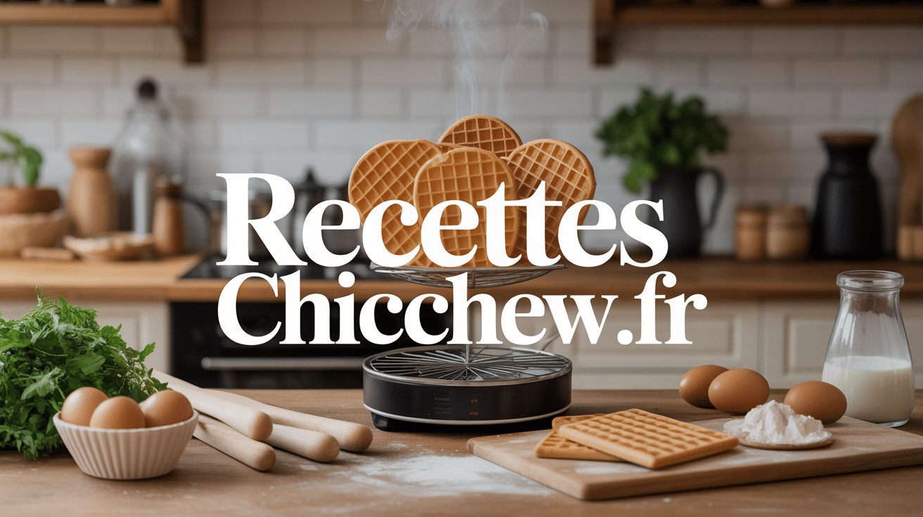 Cuisine moderne avec gaufrier et ingrédients recette chicchew.fr