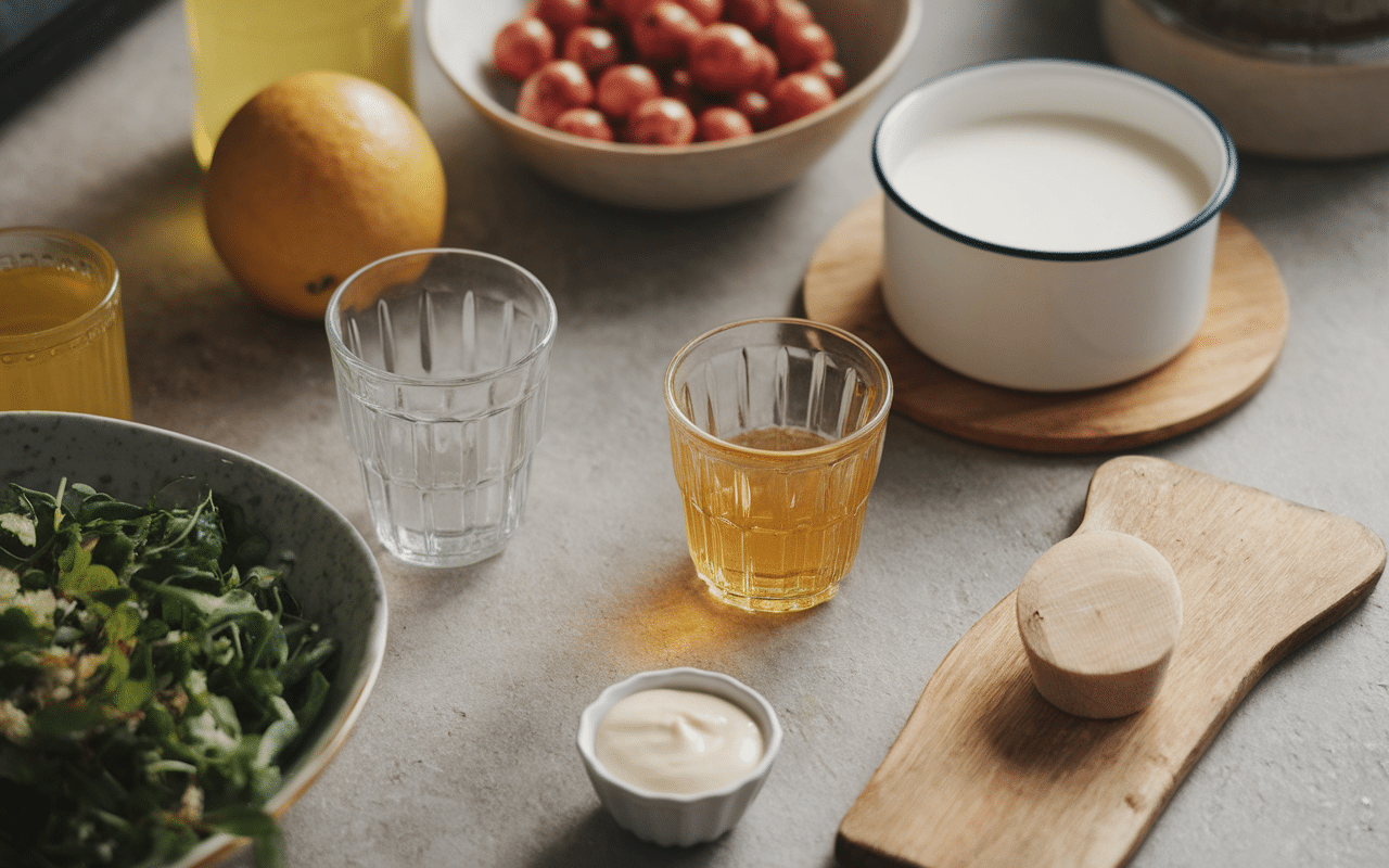 Réservoirs contenant 100ml en cl en cuisine