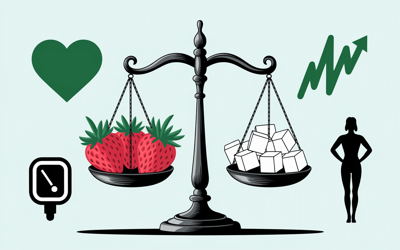Équilibre fraises et sucre santé