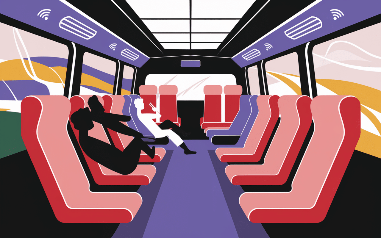 Autocar confortable et passagers détendus
