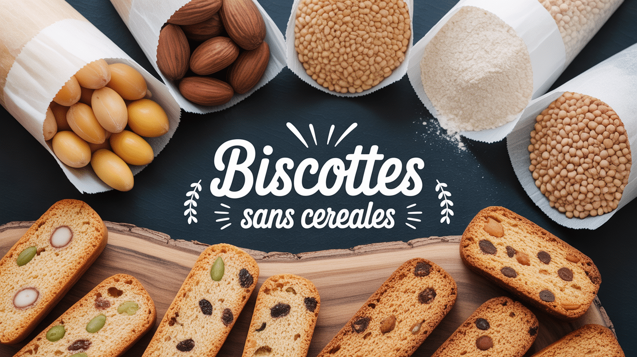 Biscottes sans céréales assorties avec ingrédients alternatifs