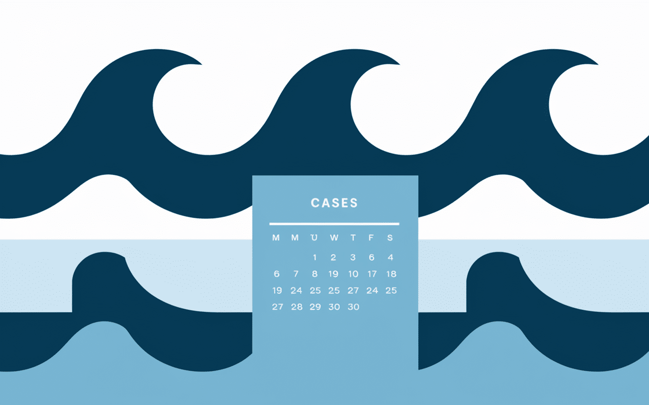 Calendrier mural avec courbes de marée Crozon