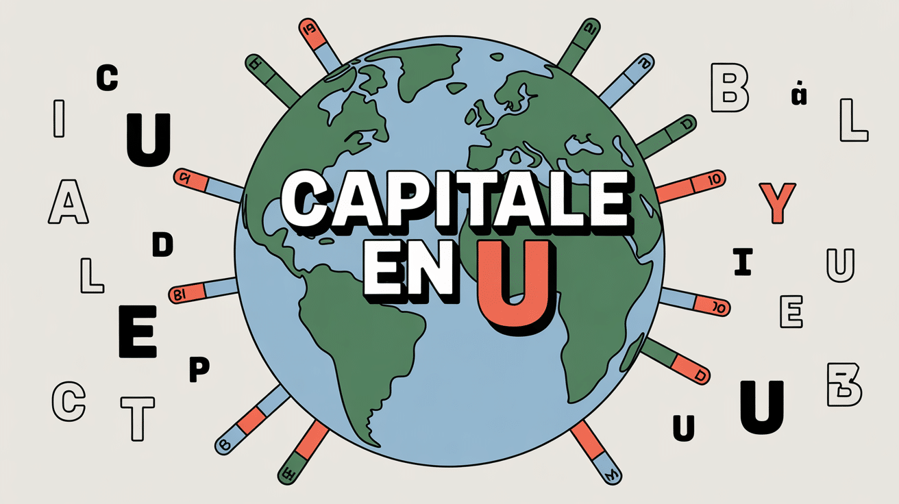 Globe terrestre avec épingles et lettre U