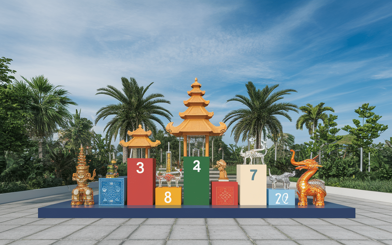 Podium symbolique pays Asie top 7