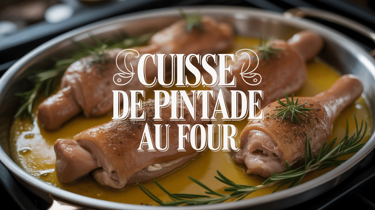 Cuisses de pintade dorées avec herbes
