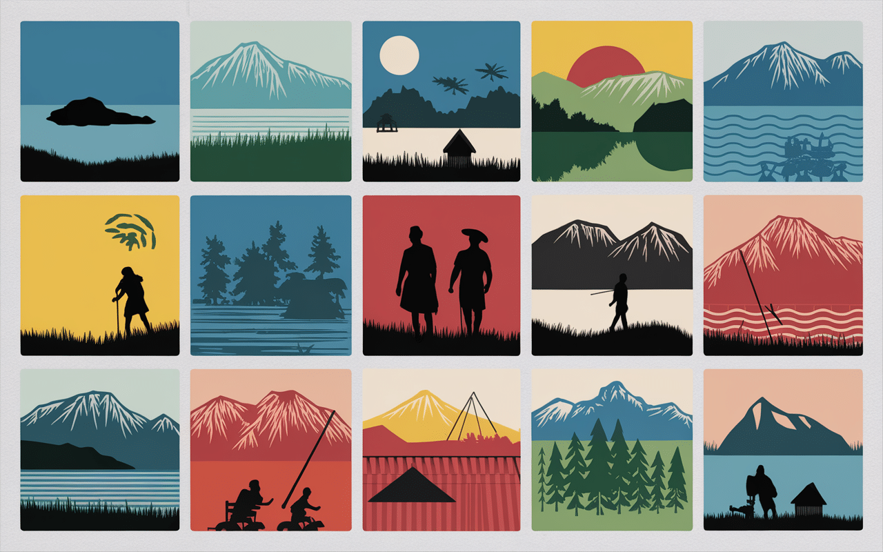 Collage paysages Vacancesmania et activités traditionnelles