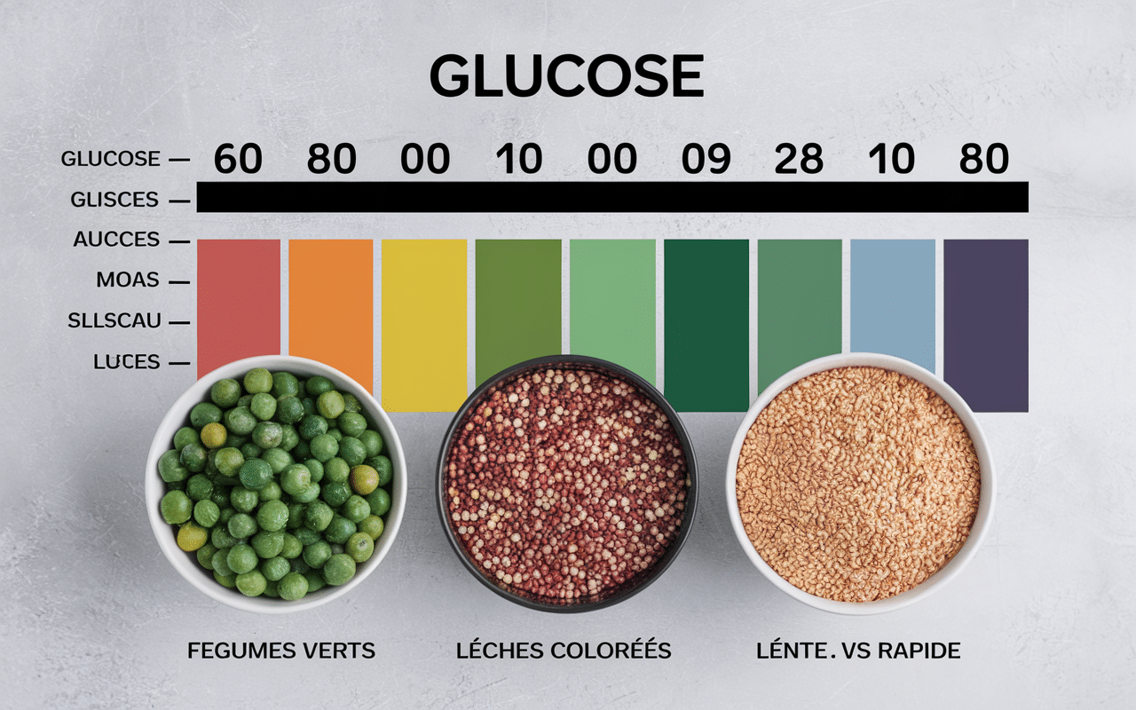 Infographie IG bas échelle glycémique