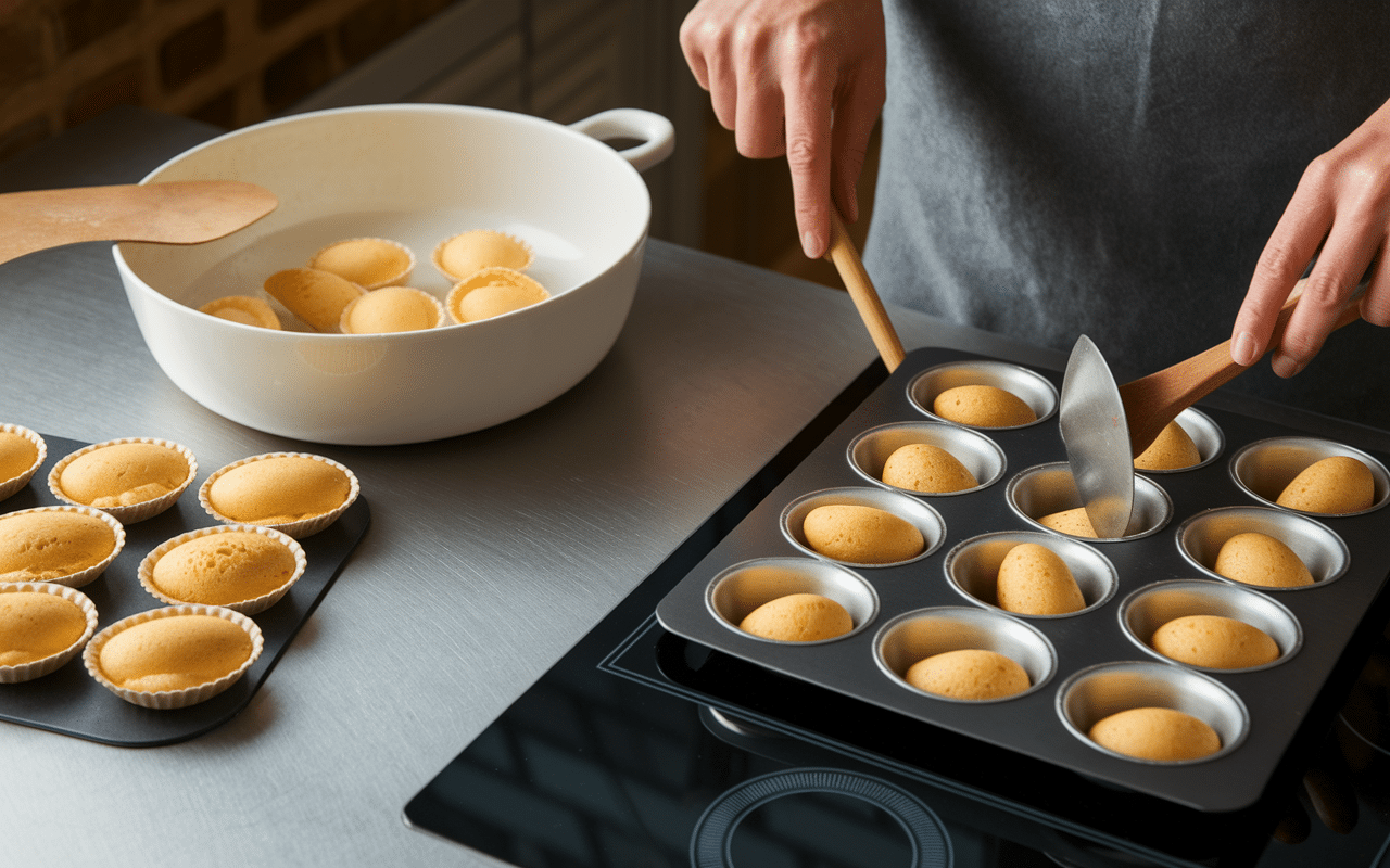 Préparation madeleines étape par étape