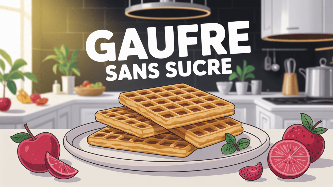 Gaufres sans sucre avec fruits rouges