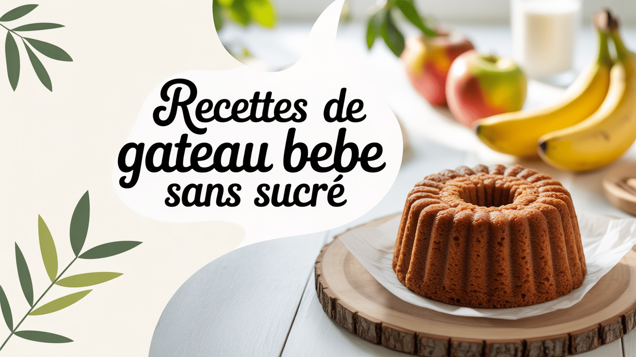Gâteau bébé sans sucre avec fruits frais