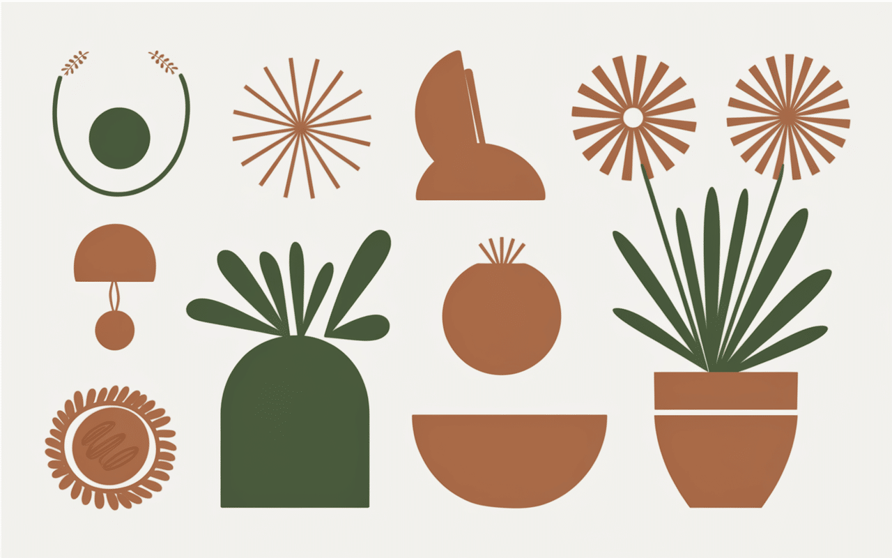 composition moderne 7 épis de blé décor