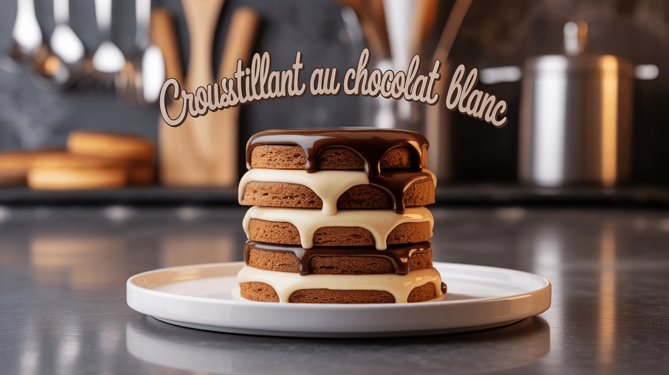 croustillant chocolat blanc texture gourmande