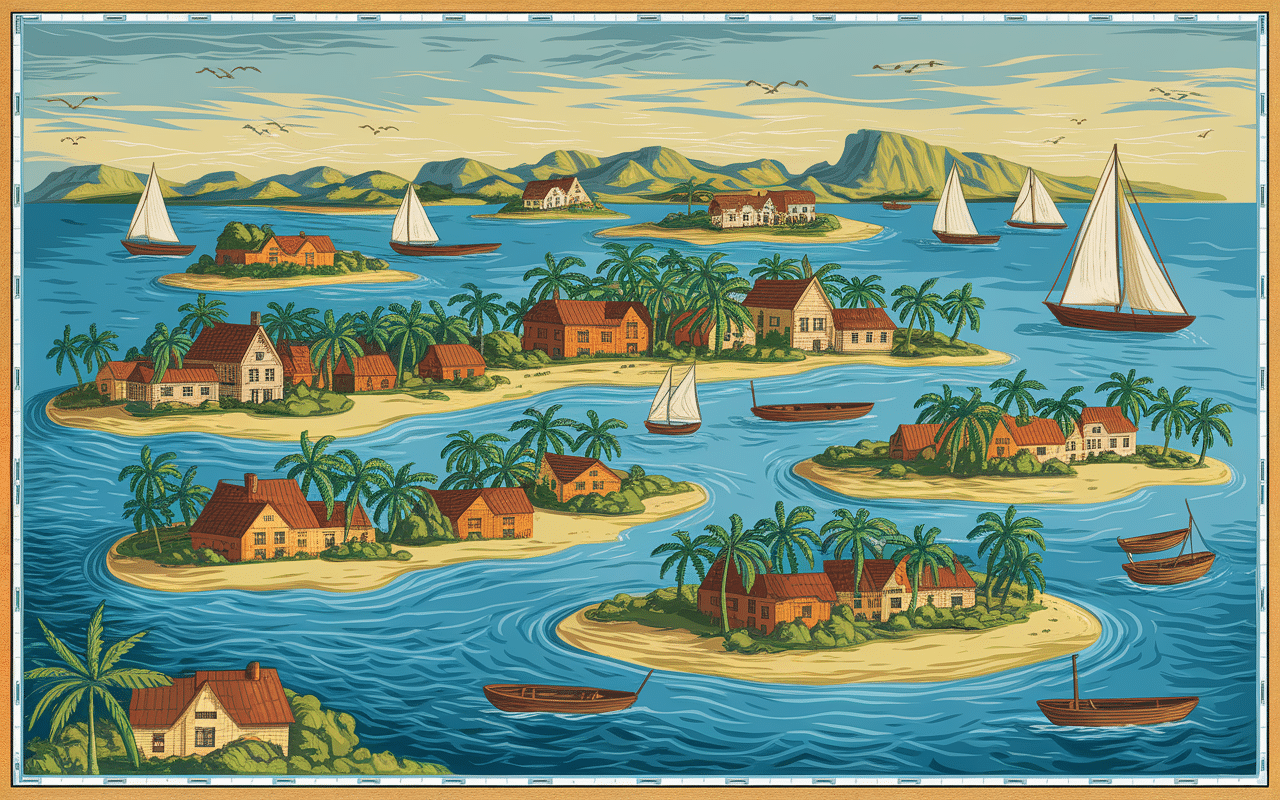 difference punch et planteur carte ancienne Antilles vintage