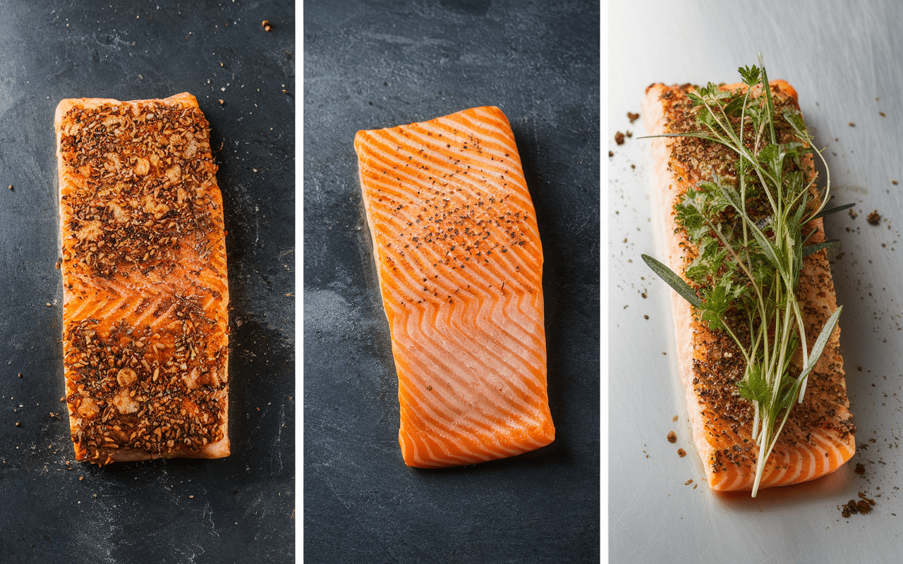 Epices pour saumon trois modes de préparation