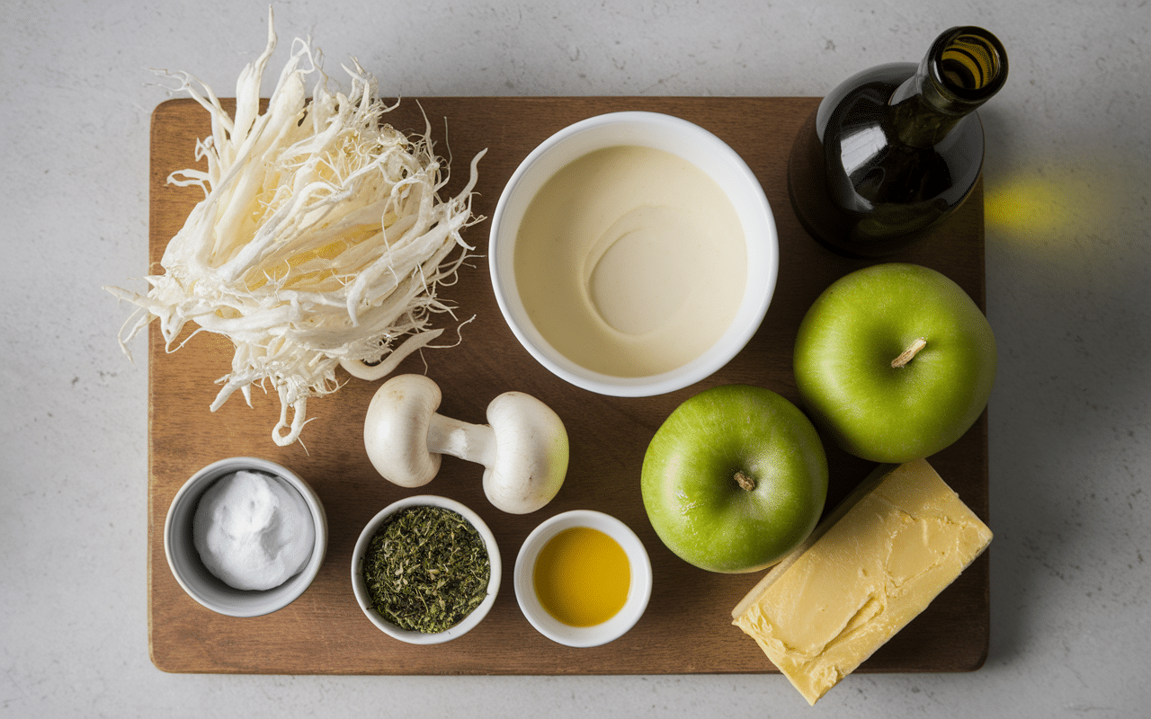 ingrédients frais recette raie normande sur planche