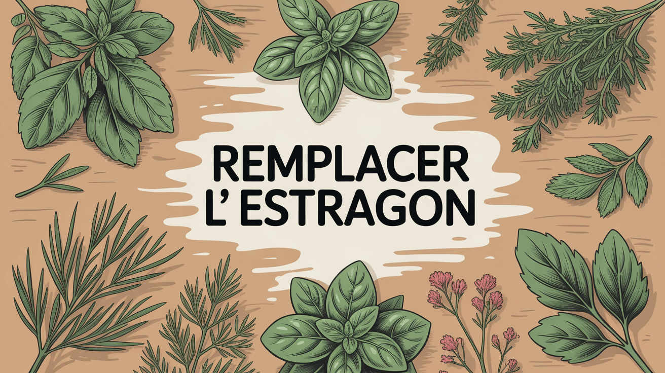par quoi remplacer l estragon illustration herbes fraiches