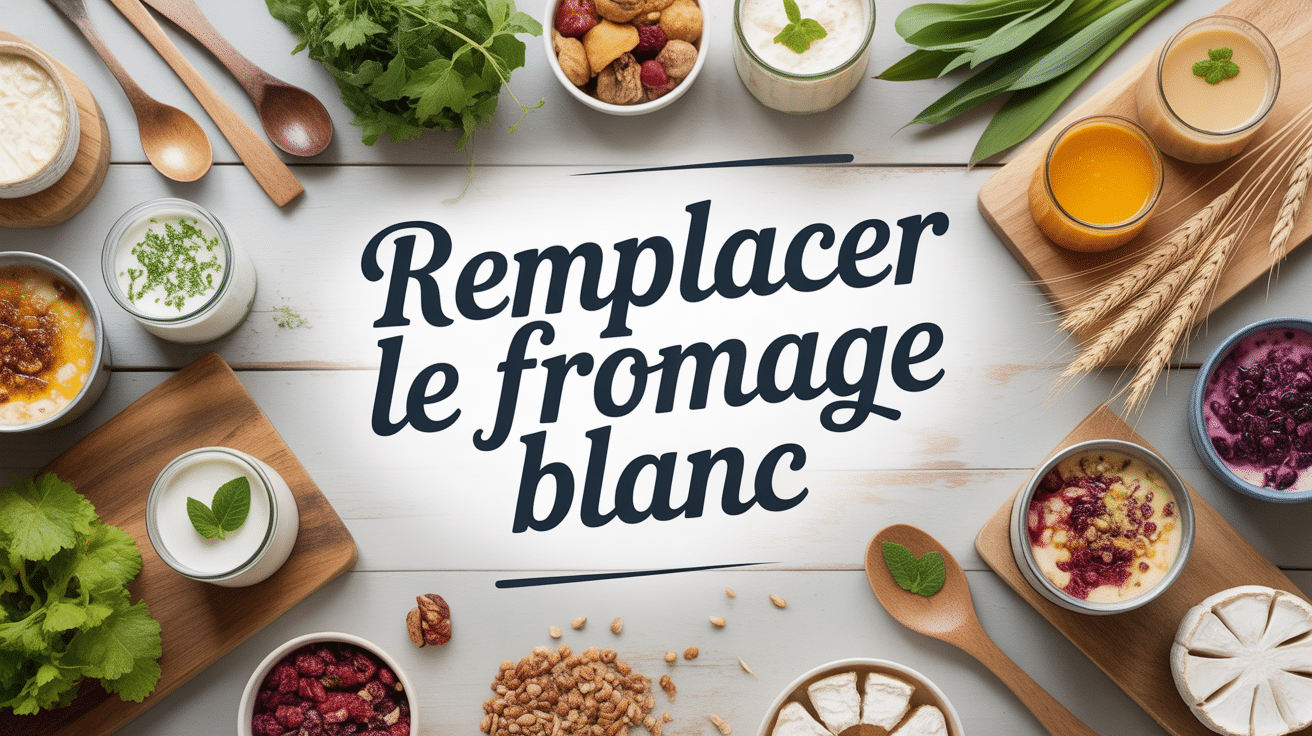 Vue de substituts par quoi remplacer le fromage blanc sur table