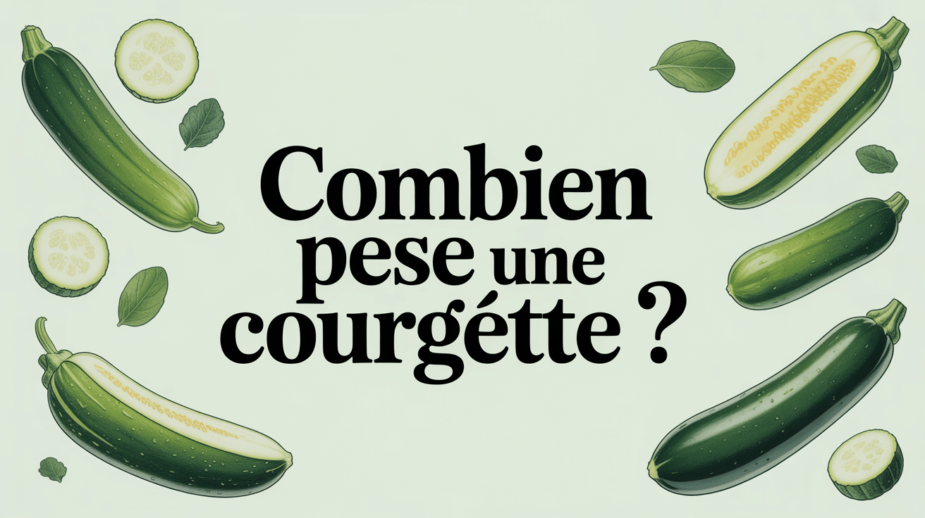 Balance et courgettes de tailles variées pour poids d'une courgette