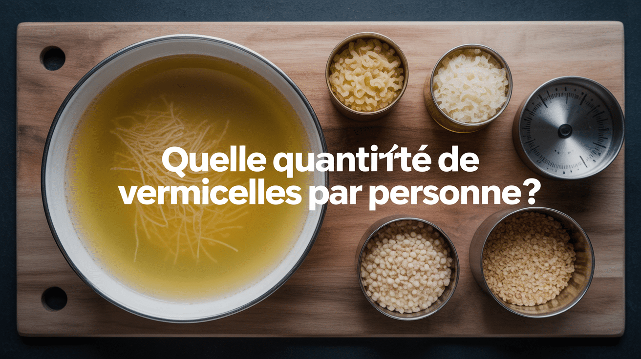 quelle quantité de vermicelle par personne image bol soupe balance