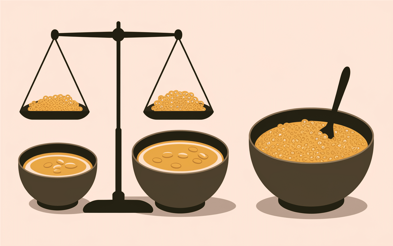 quelle quantité de vermicelle par personne illustration portions