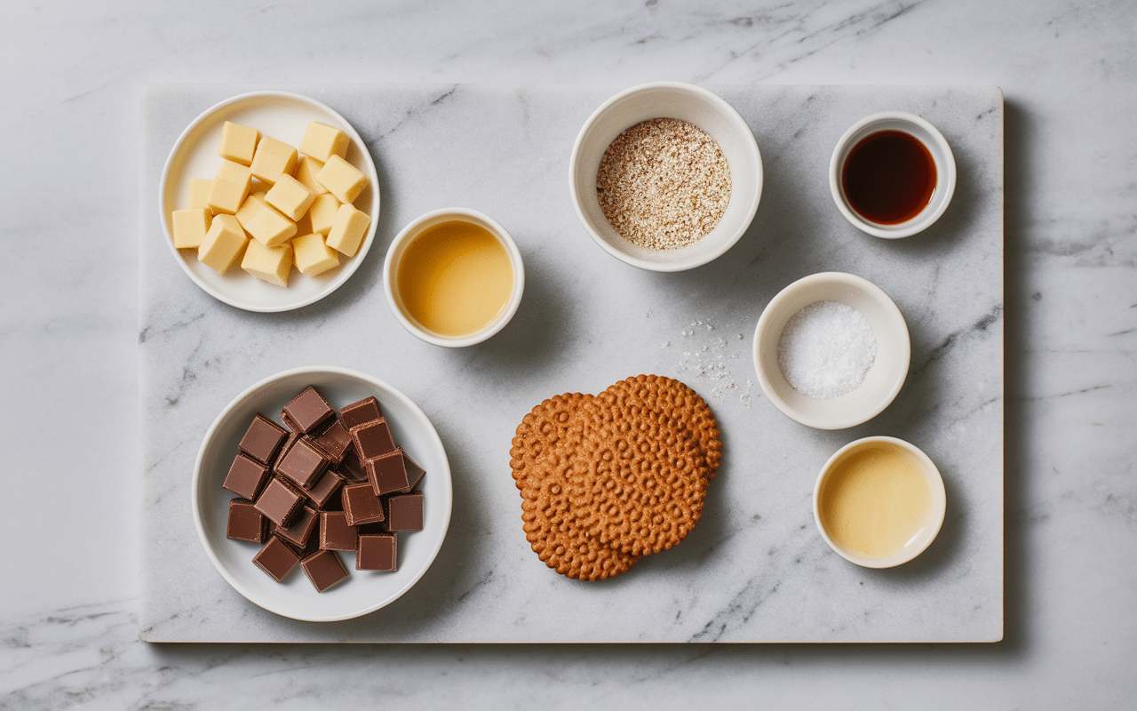 ingrédients croustillant chocolat blanc