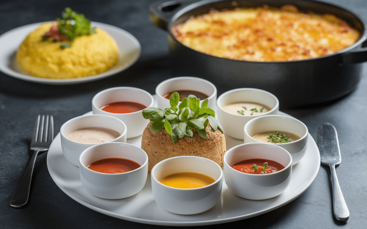 accompagnement cote de boeuf sauces et polenta