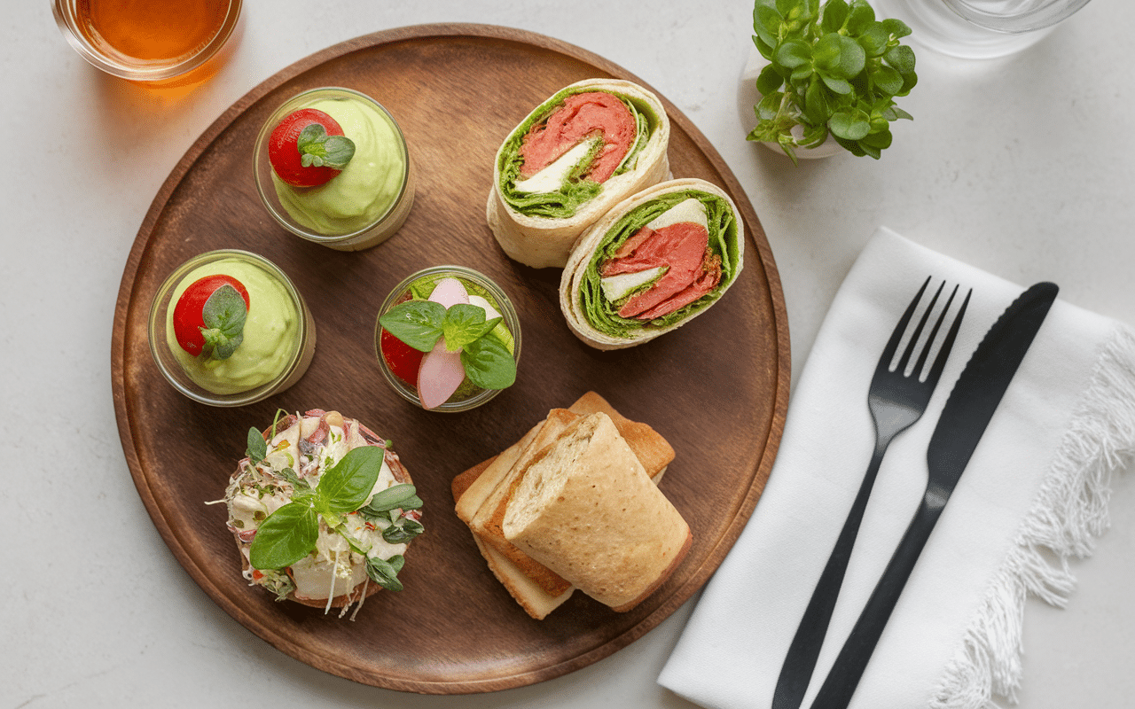 Assortiment amuse-gueule froid à faire la veille plateau