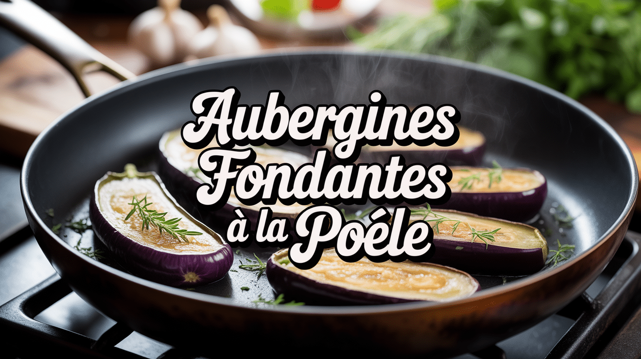 Aubergine fondante à la poêle dorée, cuisine rustique