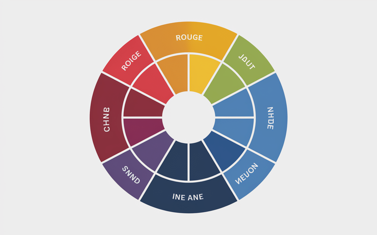 Schéma cercle chromatique comment faire du bleue