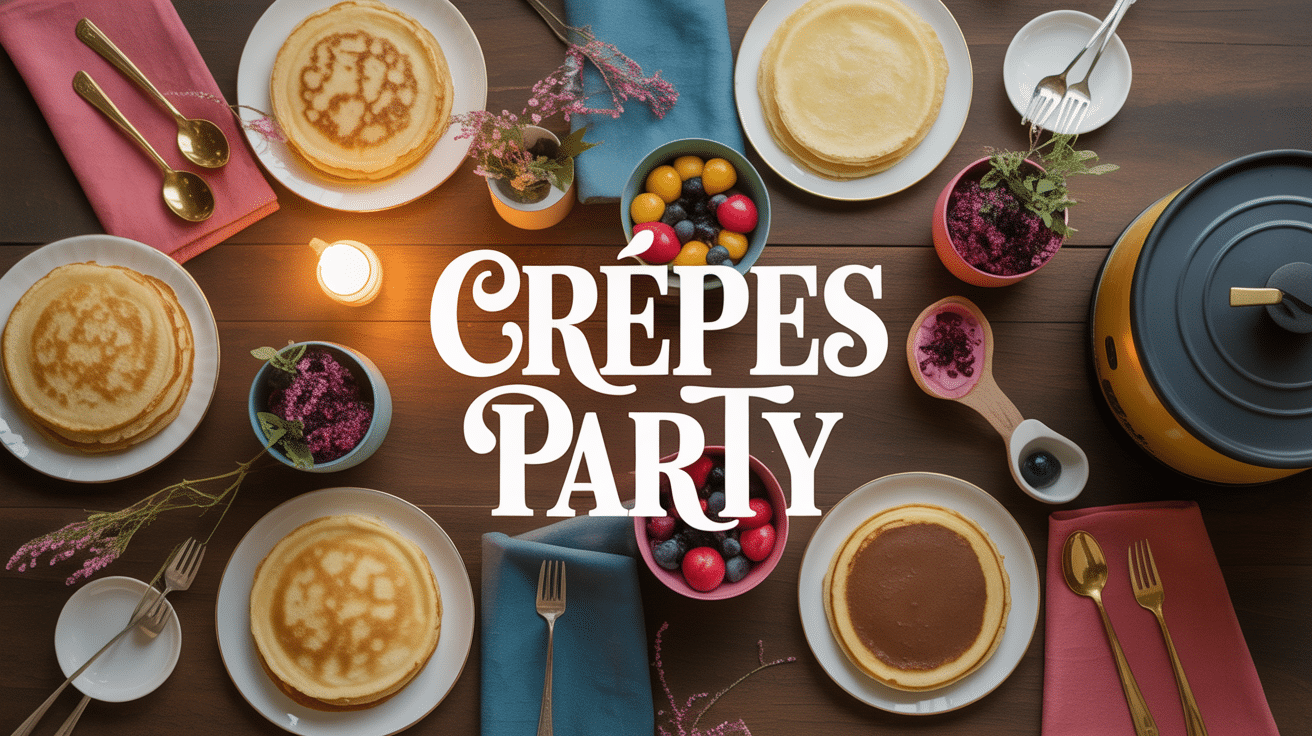 table crepes party festive et chaleureuse