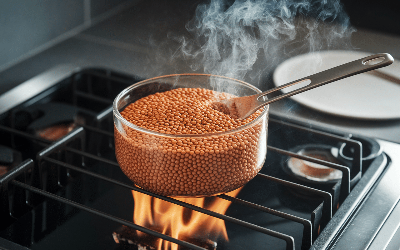 cuisson lentilles corail proportion eau casserole