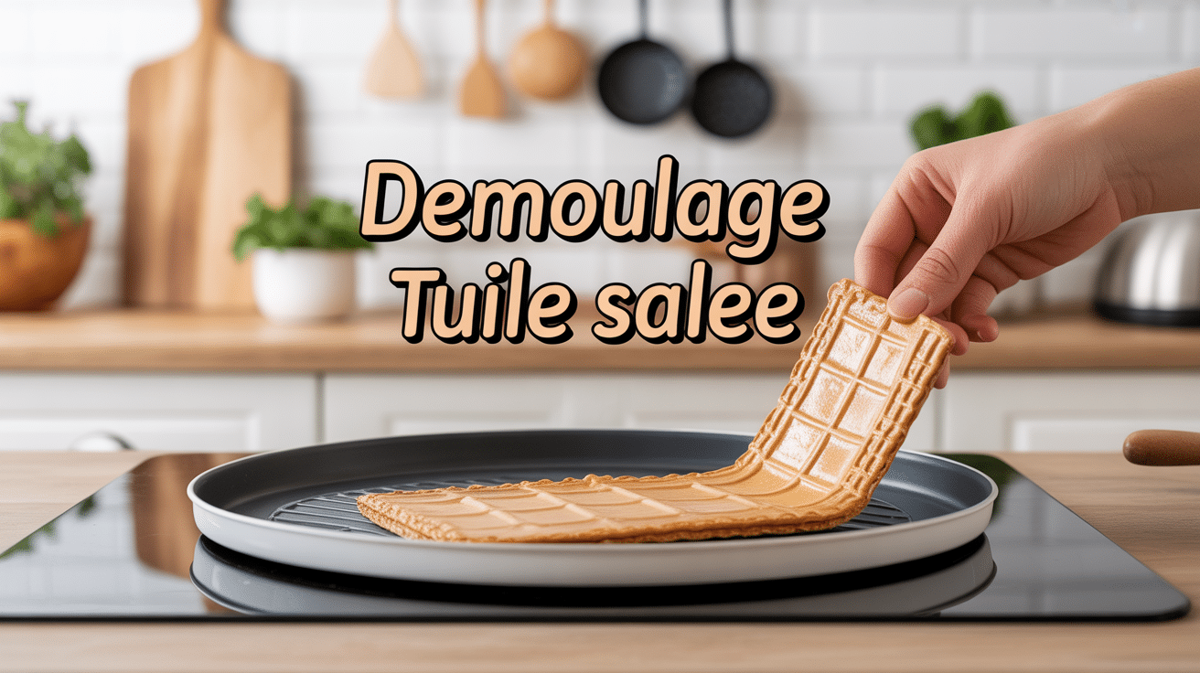 démoulage tuile salée bullesetpaillettes.fr main dorée plaque cuisson