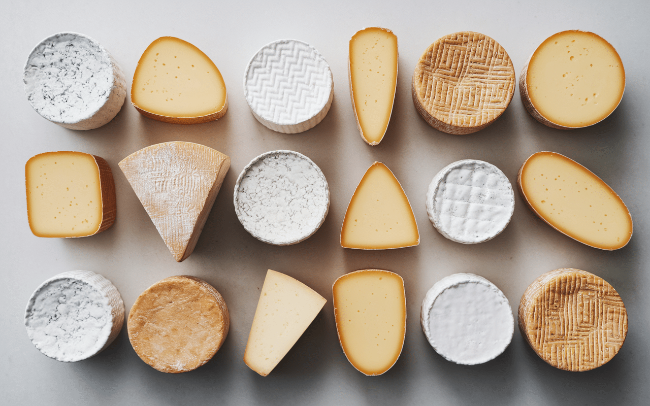 Varietes de fromage pate dure en eventail