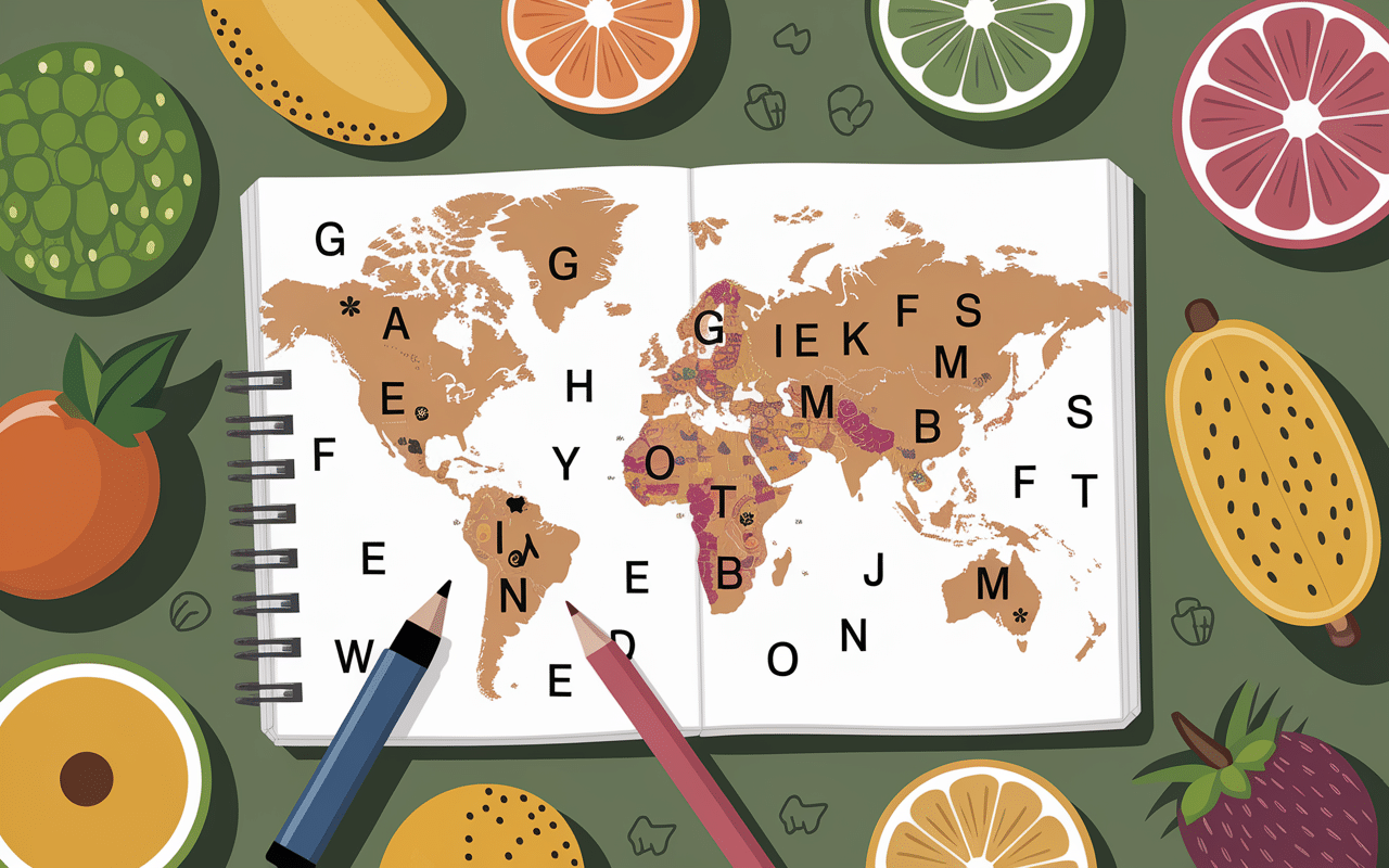 Fruit en h autour du monde et alphabet