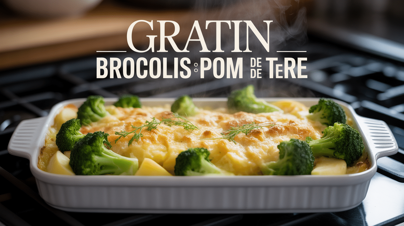 gratin brocolis pomme de terre doré et croustillant