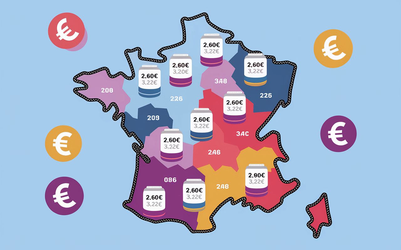 Carte variation prix McFlurry régions