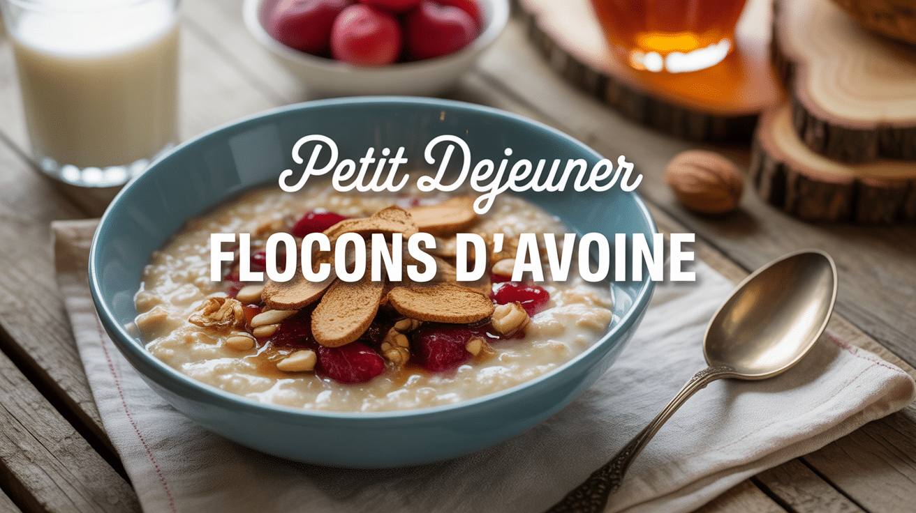 Bol recette flocon d’avoine petit déjeuner avec fruits rouges