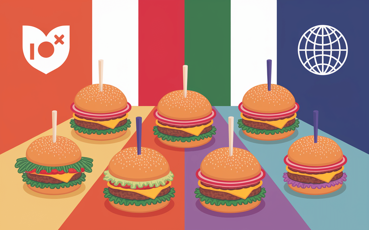 Whoppers variés diversité internationale