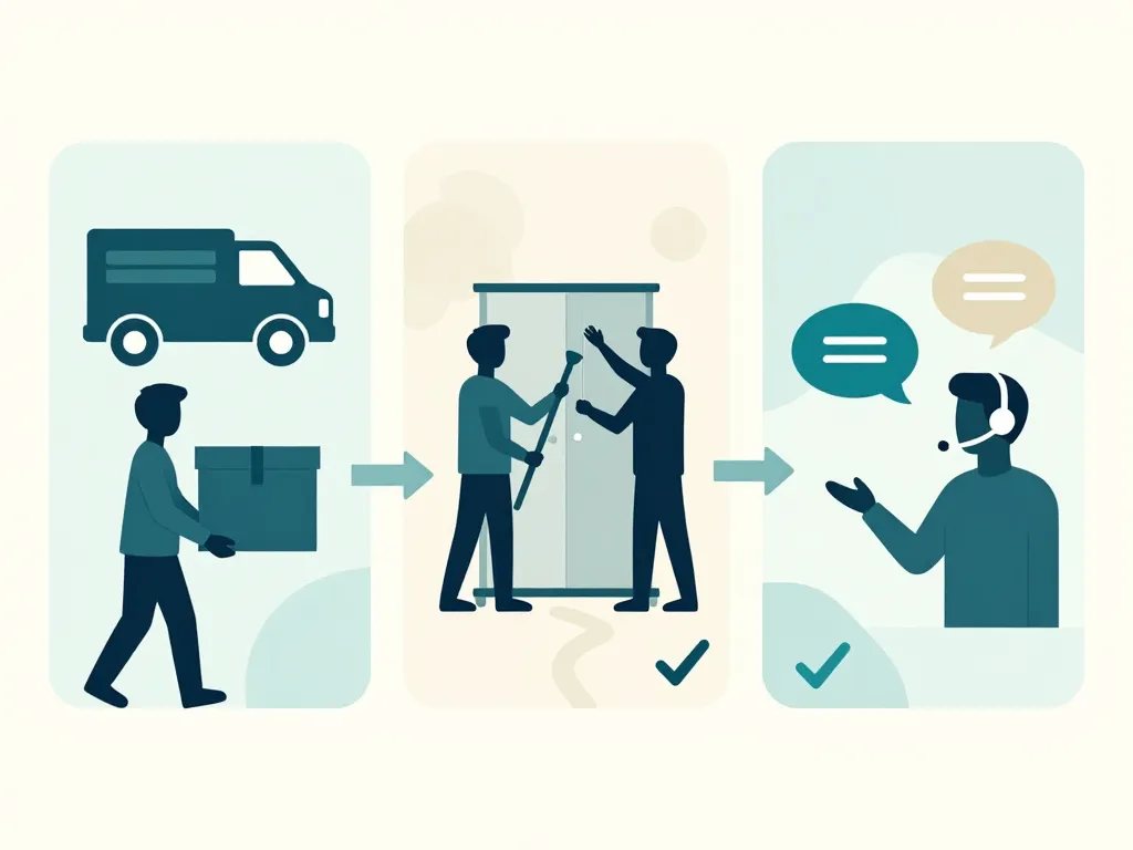 illustration ameubla livraison montage support