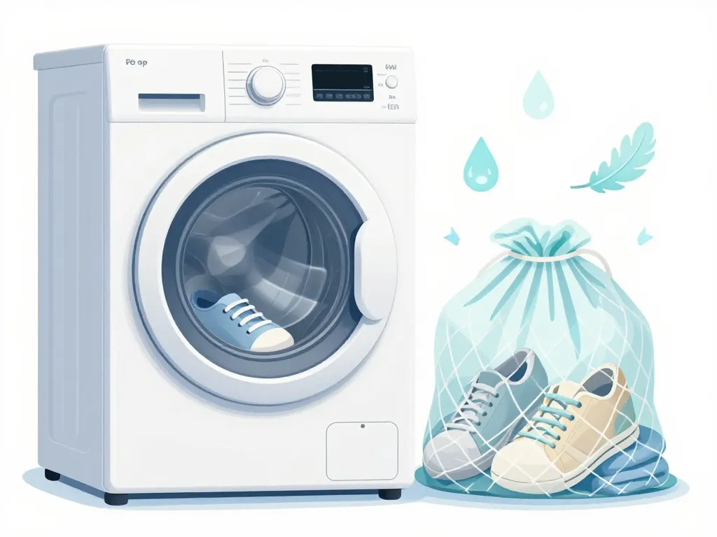 chaussure machine à laver réglages doux et lessive liquide