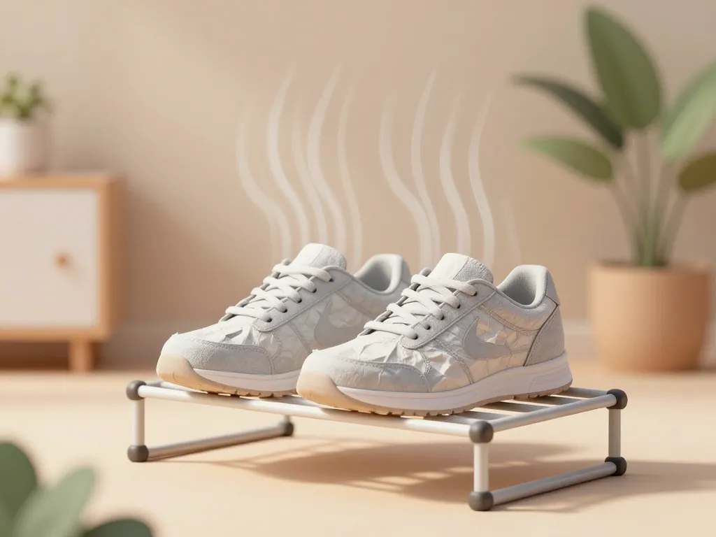 chaussure machine à laver séchage à l’air libre sur étendoir