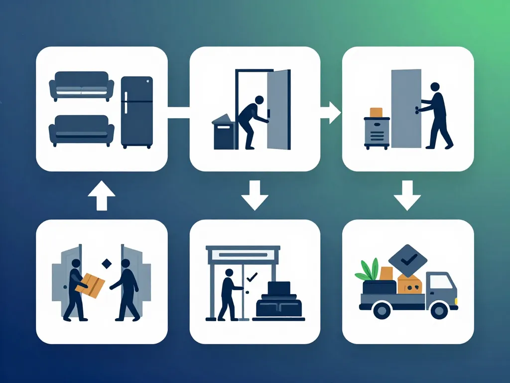 Schema etapes enlevement encombrant paris