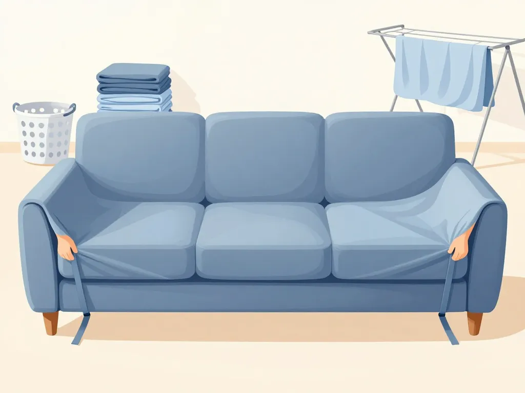 Pose de housse bz 140x190 avec sangles, lavage et séchage