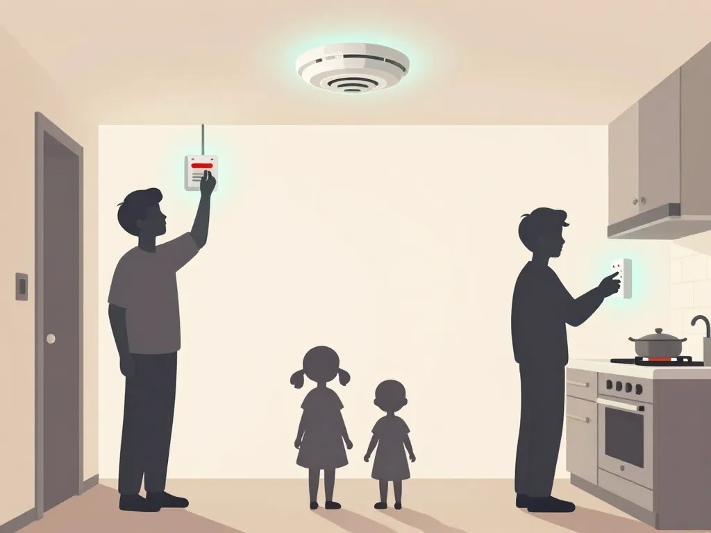 Famille installe détecteur pour incendie dijon