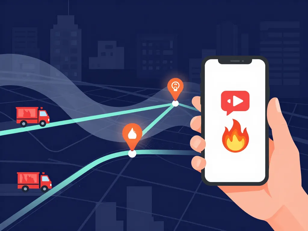 Smartphone et carte pour alerte incendie dijon