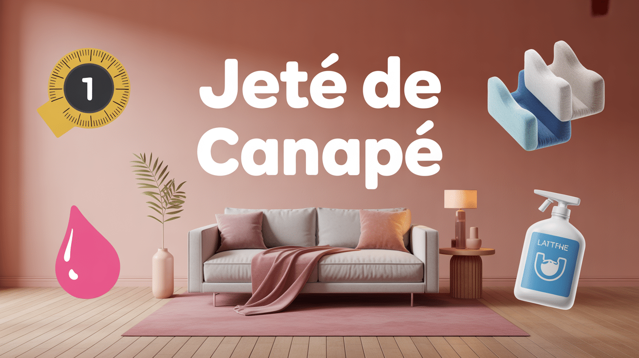 Illustration jete de canape avec matieres mesure et entretien