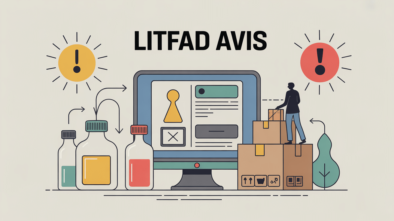 Illustration litfad avis et risques achat